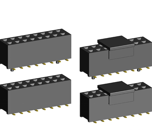 2.54mm Socket Double Rows Three Sides Contact SMD Type.(H=7.5)